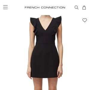 FRENCH CONNECTION | Whisper Ruffle V Neck Dress